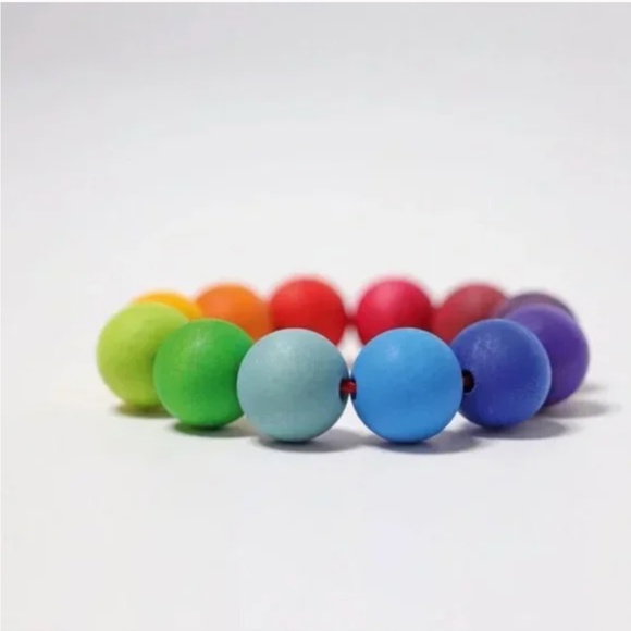 NWT - Grimm's Regenbogen Perlenring Rainbow Bead Ring Toy - Picture 4 of 5
